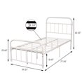 thumbnail image 4 of AUFANK Classic Metal Platform Bed Frame, Twin, White, 4 of 6