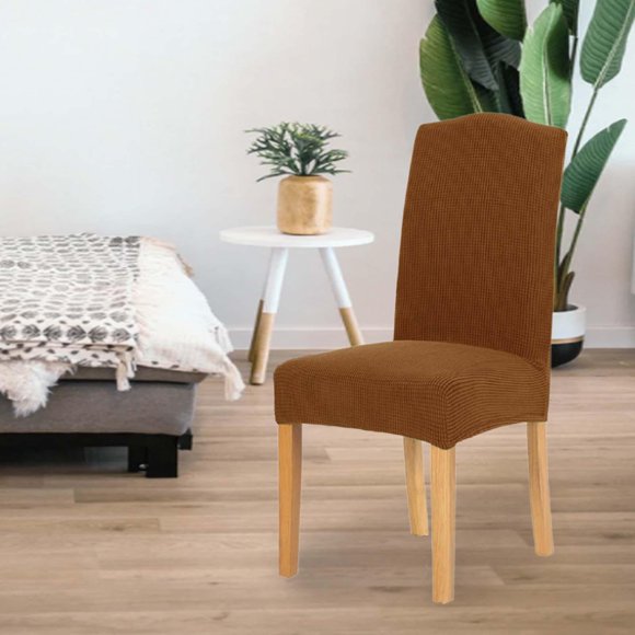 Fundas de asiento elásticas, decorativas, extraíbles, multiusos, a prueba de arañazos, para sillas de comedor, para sala de estar, hogar, comedor, fie Café Ligero Salvador Cubierta de asiento