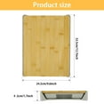 thumbnail image 2 of Hands DIYBamboo Cutting Board Tabla de Cortar Resistente con Bandeja Deslizante para Cajones Tabla Cutting Resistente Al Desgaste con Patas Antideslizantes Tabla Cutting de Bambú Ecológica para Cocina, 2 of 9