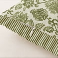 thumbnail image 3 of Cotton Twill Frill Cushion Covers by Vargottam - 16 Inch Square, Set of 2, Reversible Print, Farmhouse Throw Pillow Covers with Hidden Zipper - Floral Print, 3 of 6
