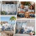 thumbnail image 5 of Blue Gray Pumpkins Fall Outdoor Waterproof Pillow Covers, Thanksgiving Eucalyptus Leaves Decorative Square Throw Pillowcase Sofa Cushion Sham for Patio/Couch/Chair, 26"x26" 2 Pack, 5 of 8