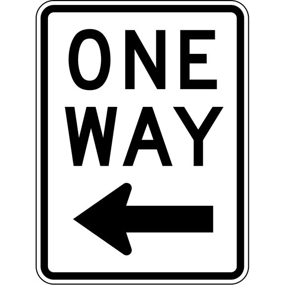 Traffic & Warehouse Signs - One Way, alternate - Weather Approved Aluminum Street Sign, 0.04 Thickness - 10" X 7"