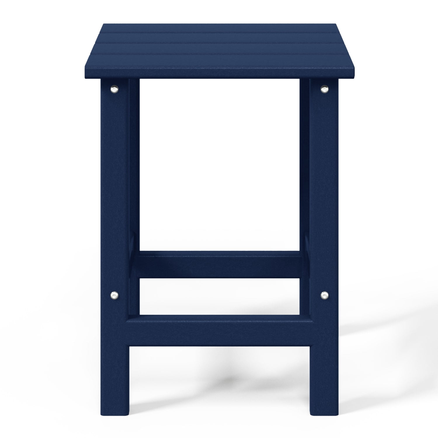 WestinTrends Outdoor Side Table, All Weather Poly Lumber Adirondack Small Patio Table Square End Table for Pool Balcony Deck Porch Lawn Backyard, Navy Blue (14"L x 14"W x 18.5"H)