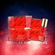 6X Pieces of Amber Roll on Oil Perfume - by Nabeel ( 6ml x 6 )