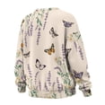 thumbnail image 5 of HELLHERO Flower Butterfly Print Women Crewneck Sweatshirt, Oversized Pullover Clothes Long Sleeve Sweatshirt Fall Fashion Tops Size XXL, 5 of 7