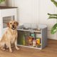 thumbnail image 3 of JWRWEFA Elevated Dog Bowls with Storage, Raised Dog Bowl Stand with Slow Feeder & Water Bowls, Feeding Station with Hidden Cabinet for Large Dogs, 3 of 11