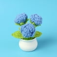 thumbnail image 6 of Oiur Knitted Flower Realistic Artificial Flowers Low Maintenance Crochet Flower Potted Plant for Home Decor, 6 of 7