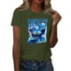 thumbnail image 2 of 2025 Movie Kpop Demon Hunters T-Shirt Summer Tshirts Casual Loose Girls T Shirt Graphic Clothes Fashionable Unisex Short Sleeve Cartoon Graphic Tee for K-Pop and Movie Fans#Army Green M, 2 of 4