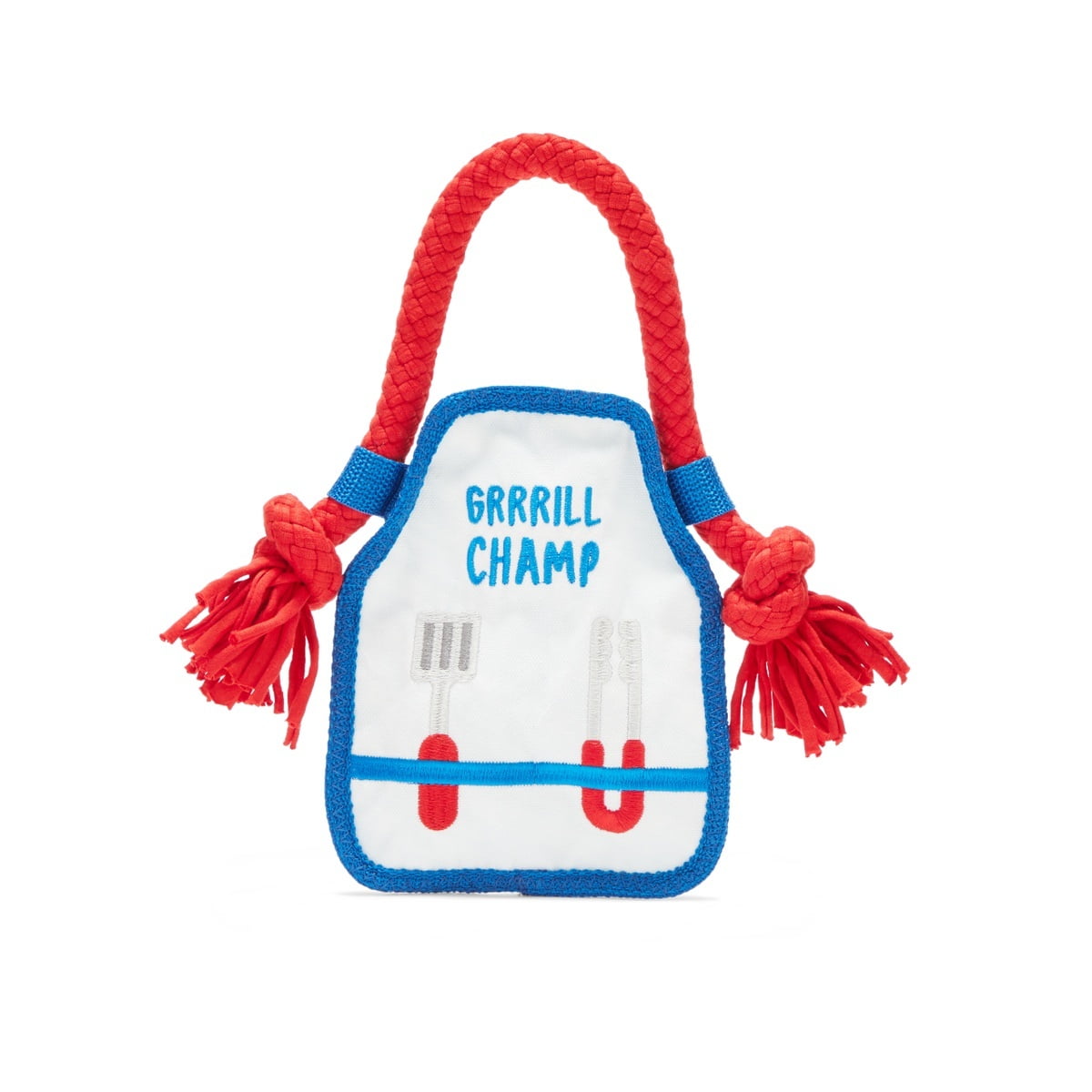 BARK Plush and Rope Dog Toy - Grrrill Champ Apron