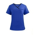 thumbnail image 3 of LSLJS Unisex Scrub Top Nursing Uniform Stretch V-Neck Top, Casual Workwear Scrubs Short Sleeve Top, XS-2XL, 3 of 7