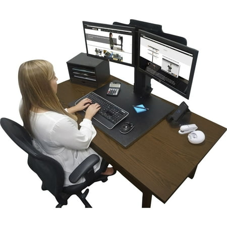 Victor - DC350A Dual Monitor Sit/Stand Desk Converter - Black