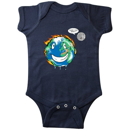 

Inktastic Earth on Fire Dude You Okay Gift Baby Boy or Baby Girl Bodysuit