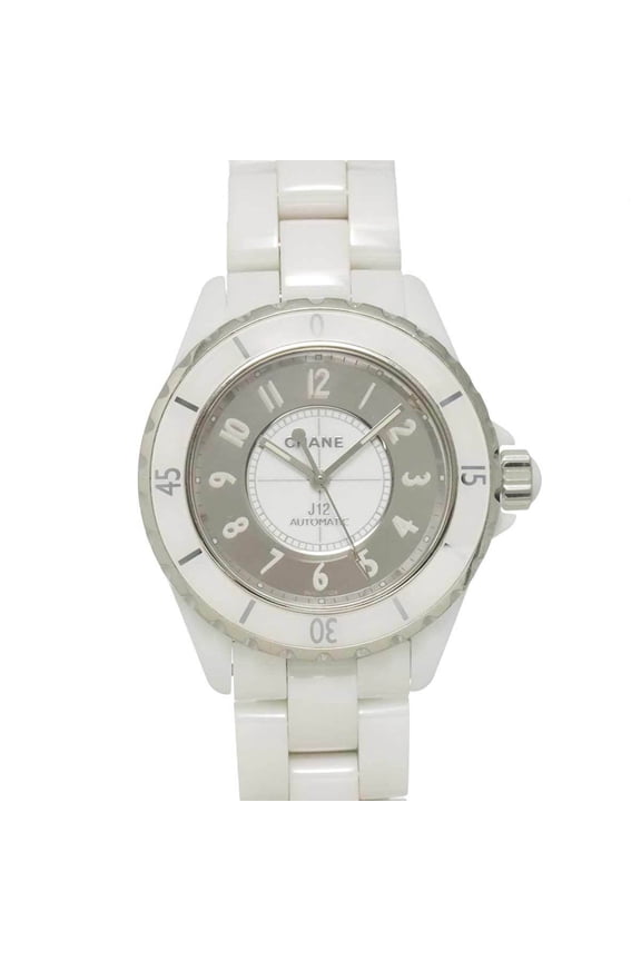 Pre-Owned Chanel J12 38mm H4862 Men's Watch, White Ceramic Mirror Finish, Automatic Movement