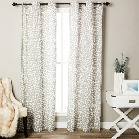 Andrew Charles Snow Leopard Collection Animal Print Cotton Curtain