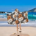 thumbnail image 2 of Yayeee Kids Hooded Towel with Hand Pockets Beach Soft Absorbent Bath Wrap 50 x 23.5 inch, Black Plaid Floral, 2 of 5
