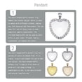 thumbnail image 3 of Sonducket 50 piezas de bandejas colgantes con bisel de corazón, accesorios de diamantes de imitación, espaciadores de dijes para fabricación de joyas Ropa, zapatos y accesorios Miscelánea Plata Sonducket AP009583-01, 3 of 6
