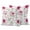 Pink, variant on 2 Pack Outdoor Waterproof Throw Pillow Covers,Blossom Floral Watercolor Pink Decorative Square Patio Pillowcases for Chair Couch Sofa 16x16in