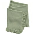 thumbnail image 2 of Ruffled Edge Knit Cotton Throw Blanket, Soft Breathable Woven Cover for Sofa Couch Bed, Lightweight Decorative Home Textile for Everyday Use, 2 of 6