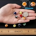 thumbnail image 2 of GKNET 45-80pcs Lampwork Glass Beads 8 Colors Rondelle Round with Flower 11~12mm-Mixed Color (80 beads), 2 of 6