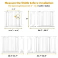 thumbnail image 5 of Wisairt Extra Wide Metal Baby Gates,29.5-48.8in Wide Auto Close Dog Safety Gate for Stair and Doorways,Pressure Mounted(White), 5 of 10
