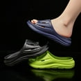 thumbnail image 5 of HNMKIU Cozy Slippers Men's Summer Thick Sole Casual Outdoor Use Soft Sole On Male Comfortable Platform Sandals Z01_Black,10, 5 of 7
