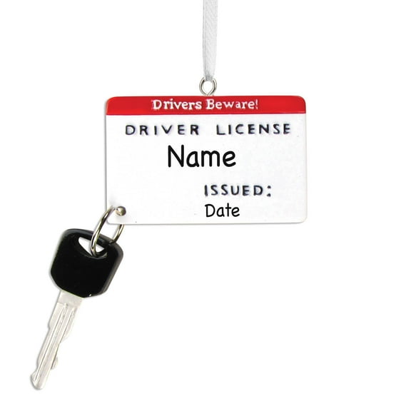 Personalized Drivers Beware! Christmas Tree Ornament