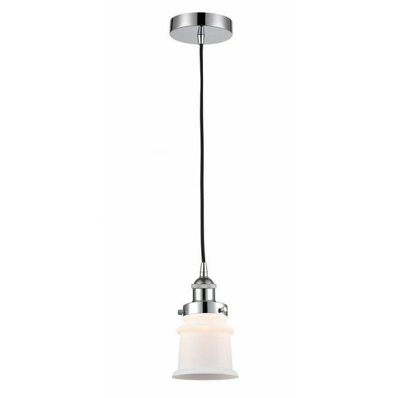 616-1PH-PC-G181S-LED-Innovations Lighting-Canton - 1 Light Mini Pendant In Industrial Style-10 Inches Tall and 6 Inches Wide Polished Chrome Matte