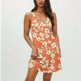 thumbnail image 7 of Blmnix Nightgowns for Women Sleep Tanks Victorian Nightgown Cotton Nightgowns Nightgowns Orange Sleeveless Crew Neck Above-the-Knee Womens Nightgowns,L, 7 of 7