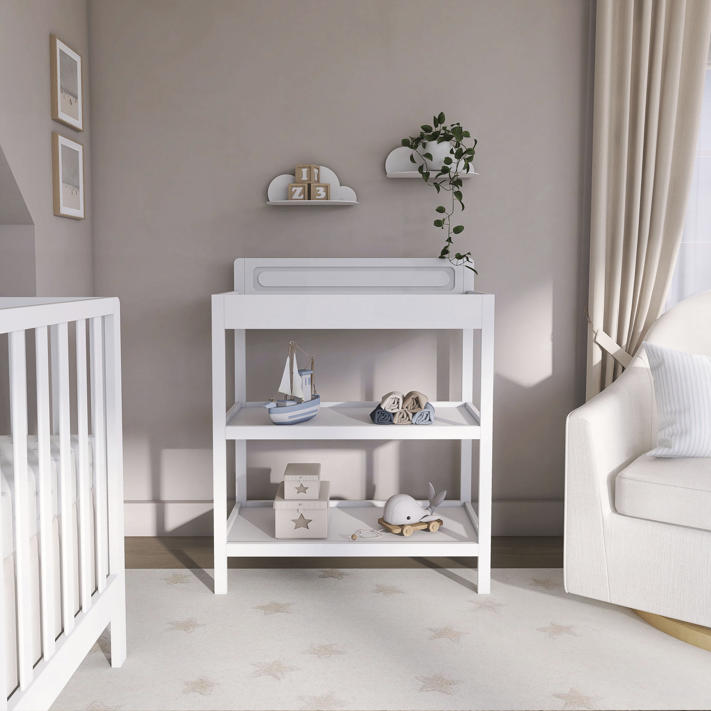 Dream On Me Avery Changing Table, White
