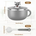 thumbnail image 2 of Gorware Ramen Bowl Cooker with Lid 1200ml Instant Noodle Bowl with Fork Spoon Portable Ramen Maker Bowl with Handle Leakproof 304 Stainless Steel Liner, 2 of 7