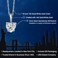 thumbnail image 2 of Gem Stone King 14K White Gold Lab Grown Diamond Pendant Necklace for Women | 0.44 Cttw | Gemstone April Birthstone | Heart Shape 5MM | DEF Color | VVS-VS Clarity | With 18 inch Chain, 2 of 6