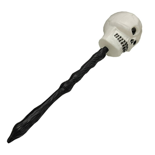 Inteprter Bastón de calavera de Halloween, suministros para fiestas, bastón para caminar, accesorios de vestir exquisitos e interesantes, accesorio de Kits de decoración para fiestas Blanco Inteprter HA068757-02