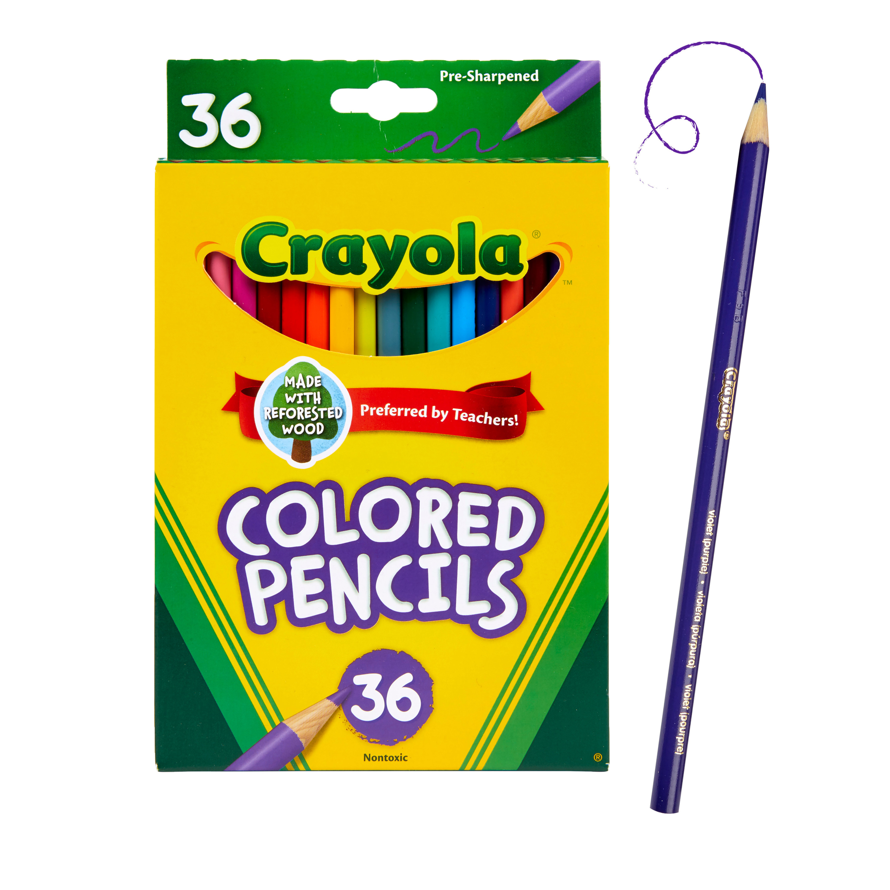 Set de lápices de colores Crayola, 36 piezas, artes y manualidades, útiles escolares, regalos para niños y artistas 3