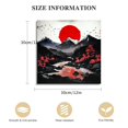 FUMJ Mountain River Red Sun Canvas Wall Art for Home Decor Bedroom