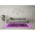thumbnail image 3 of Ahgly Company Indoor Round Oriental Purple Traditional Area Rugs, 8' Round, 3 of 4