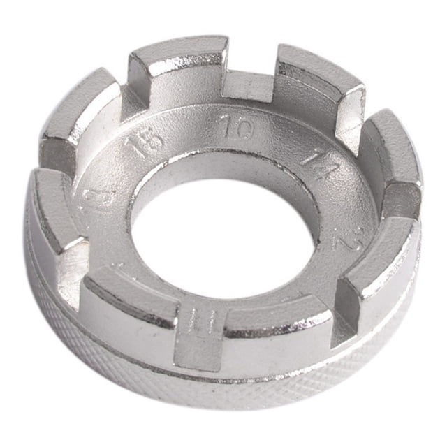 Greeniant Llave de radios de bicicleta, llave de Metal de 8 vías para apretar bicicletas, llave de ajuste, llanta de rueda, reparación de Ciclismo Plata