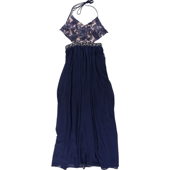 City Studio Vestido con adornos para mujer, azul, 9