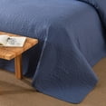 thumbnail image 2 of 3 PCS Solid Color Ultrasonic Lightweight Quilt Bedspread Set, Breathable Bed Cover, Modern All Season Bedding, 2 of 9