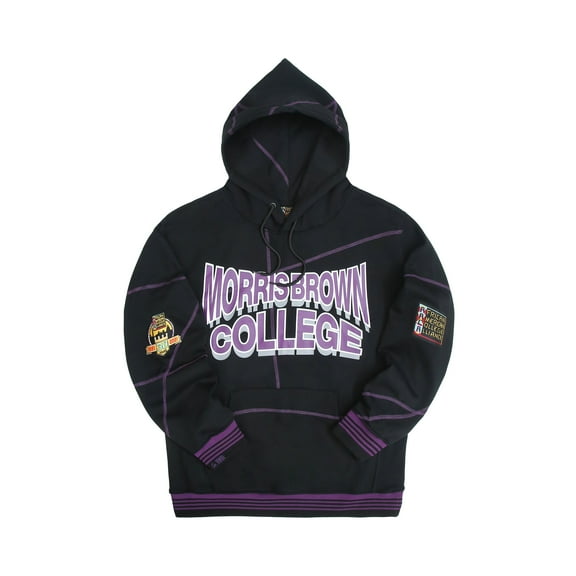 AACA Morris Brown College Heavyweight HBCU Pride Hoodie, Men's Retro Pullover with Contrast Stitching