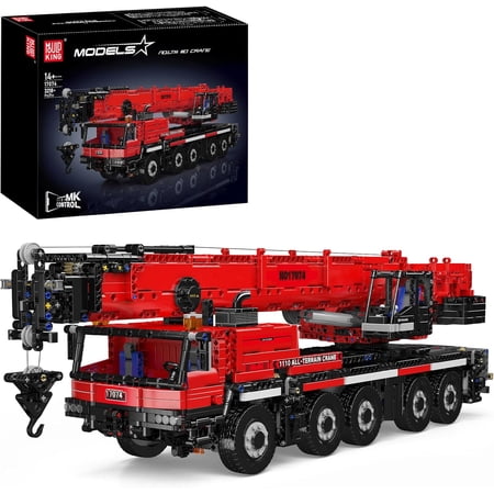 Mobile Construction Crane Toy Set APP/Remote Control Mobile Crane Building Block with Motors Collectable Engineering Truck Model Toys for Adult (3218PCS)