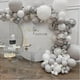 thumbnail image 2 of Arco de globos blanco y gris: kit de arco de globos de cumpleaños de 103 piezas de color blanco y gris plateado, kit de guirnalda de globos adecuado para decoración de cumpleaños de niños y niñas, b, 2 of 5