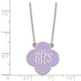 thumbnail image 3 of Sterling Silver/Rhodium-plated Clover Monogram w/Epoxy Necklace XNA602SS, 3 of 3