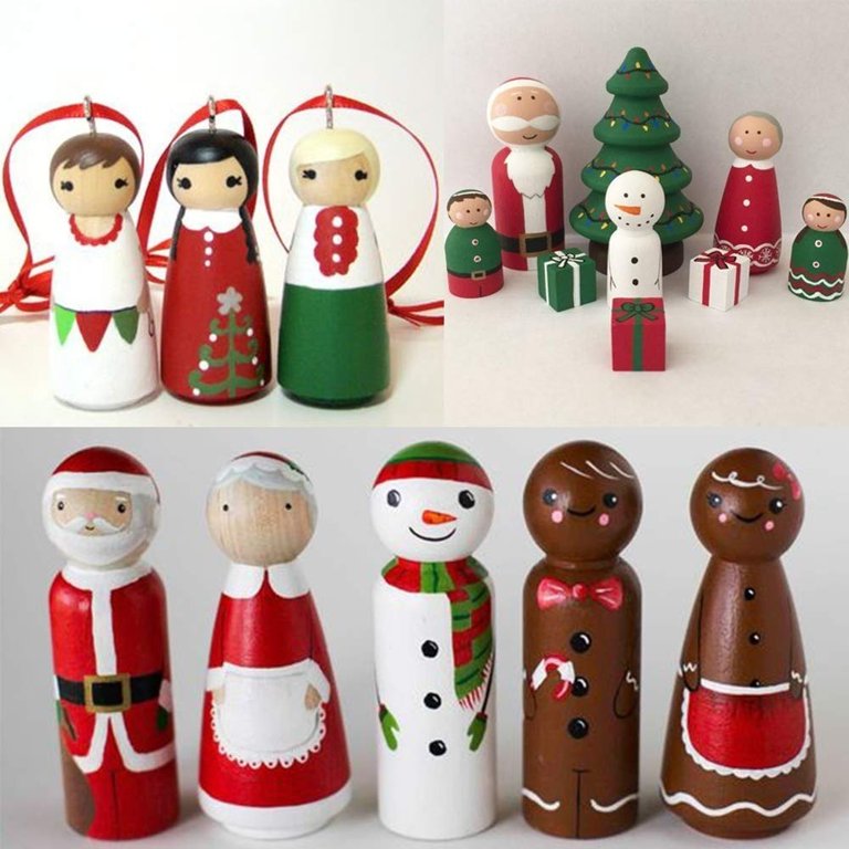 Willstar 20pcs Wooden Peg Dolls Unfinished 65x23mm Wooden Tiny Doll Bodies People Shapes Decorations for Kids Painting Craft Art P