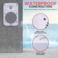 thumbnail image 3 of Pyle 500 Watt Bluetooth Indoor Outdoor Speakers Pair - Dual Waterproof 5.25 2-Way Full Range Speaker System w/ 1/2 High Compliance Polymer Tweeter  Home, Boat, Marine, Deck, Patio, Poolside White, 3 of 7