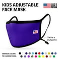 thumbnail image 2 of Kids Size Adjustable Face Mask for Children Boys Girls Cloth Double Layer Masks Washable Reusable Made in USA aged 3 to 7, 2 of 24