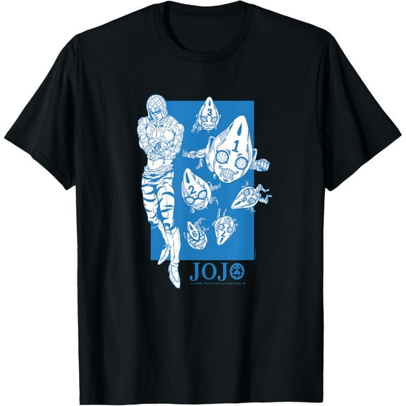 JoJo's Bizarre Adventure Mista Six Bullets Anime T-Shirt Short Sleeve Crew Neck Soft Fitted Tees T-Shirt