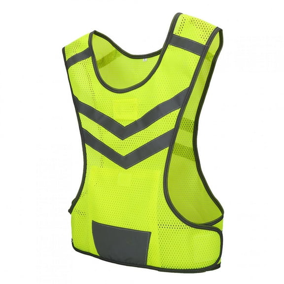 Tebru High Visibility Adjustable Reflective Safety Vest For Outdoor Sports Cycling Running Hiking,Fluorescent Vest,Reflective Safety Vest