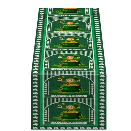

office wall decor 60th birthday decorations for men St. Patricks s Day Table Flag Linen Reversible Printed Tablecloth Non Slip Heat Resistants Placemat
