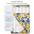 thumbnail image 2 of No Hook Cloth Fabric Shower Curtain with Snap in Liner, Summer Lemon Waterproof Shower Curtains Set with See Through Top Window, Spring Leaf Watercolor Pastoral Plant Bath Curtains Shower 36"x72", 2 of 6