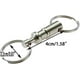 thumbnail image 2 of 5pcs Detachable Keychain, Pull Open The Buckle Type Quick Release Keyring, Portable Keychain With Two Open Rings Silver, 2 of 5